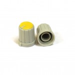 Plastic Gray Knob (Yellow) 16x13mm